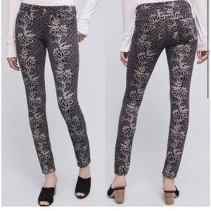 Pilcro Serif Stretch Floral Print Skinny Corduroy Jeans